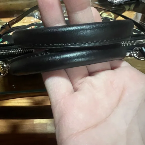 Beautiful COACH Black Floral Handbag Mini Tote Bag See Description NWOT - Picture 9 of 13